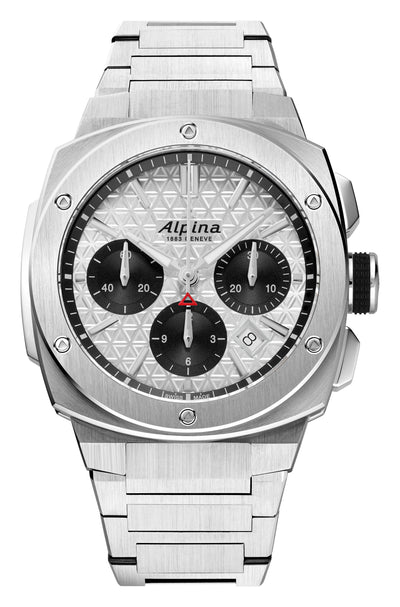 Alpina steel sport watch with on steel bracelet