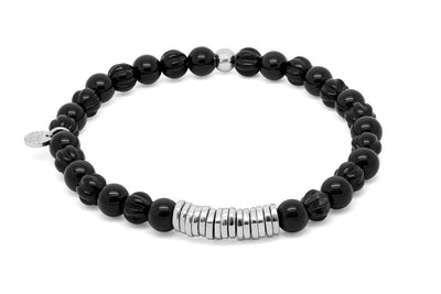Black agate beads bracelet