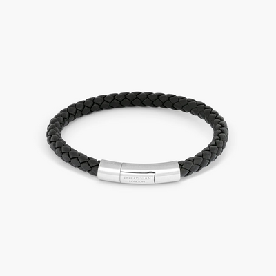 Leather Bracelet with closed silver clasp
