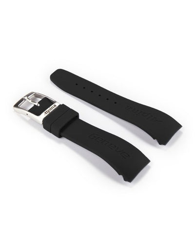 black silicon watch strap