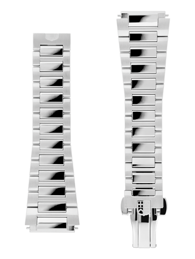 Steel wristwatch bracelet