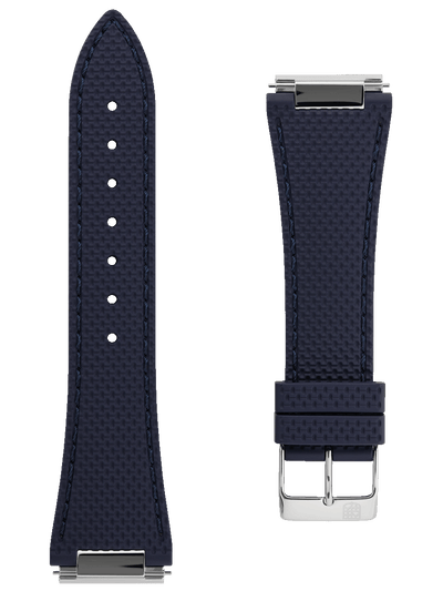 BLUE RUBBER STRAP WITH STEEL BUCKLE