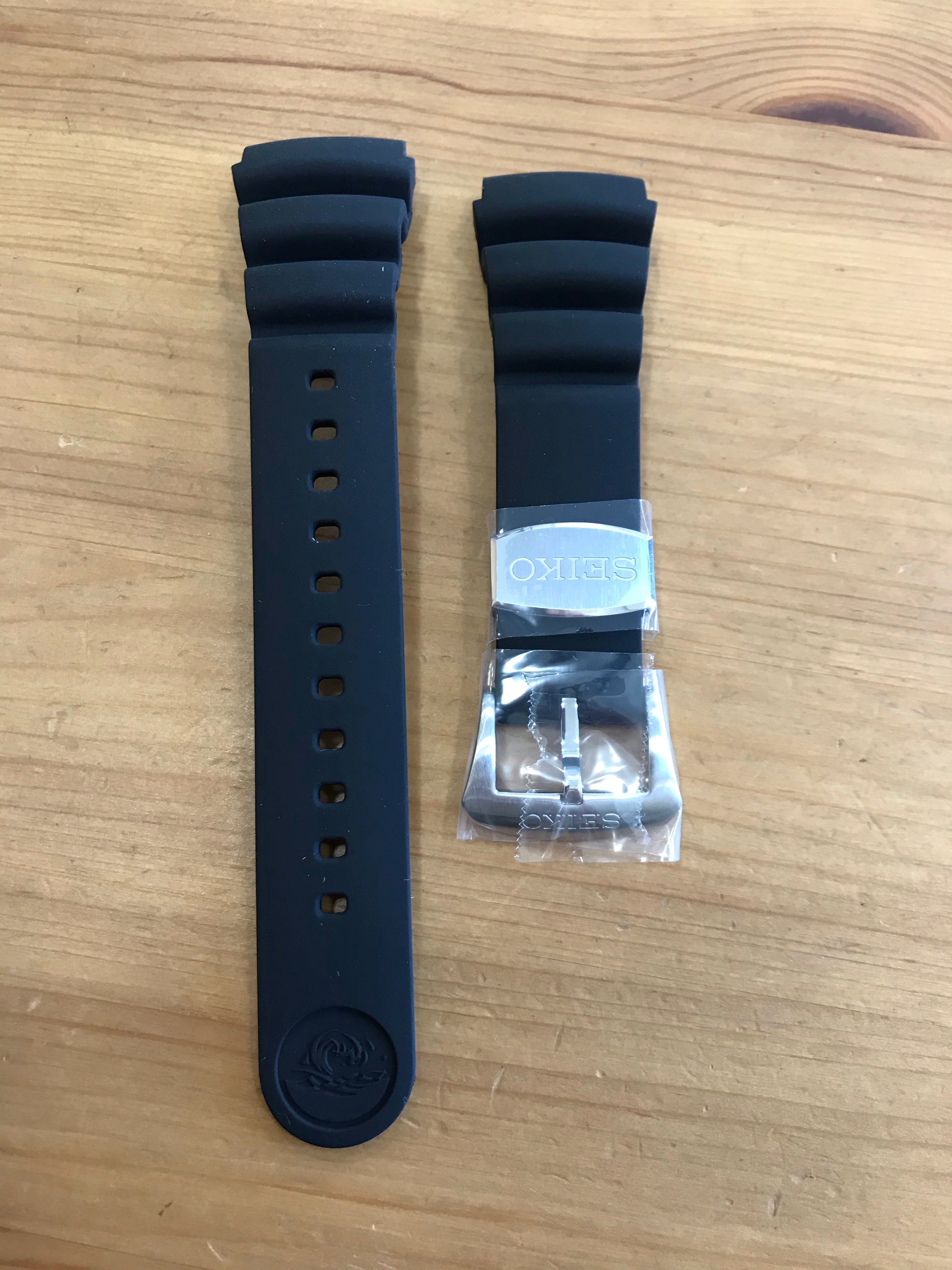 Seiko OEM Black Silicon Band R01Y011J9 24mm