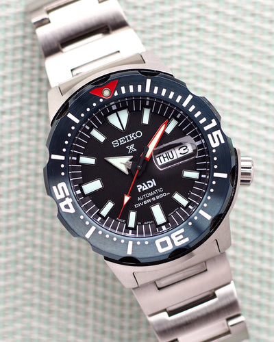 Seiko steel diver watch