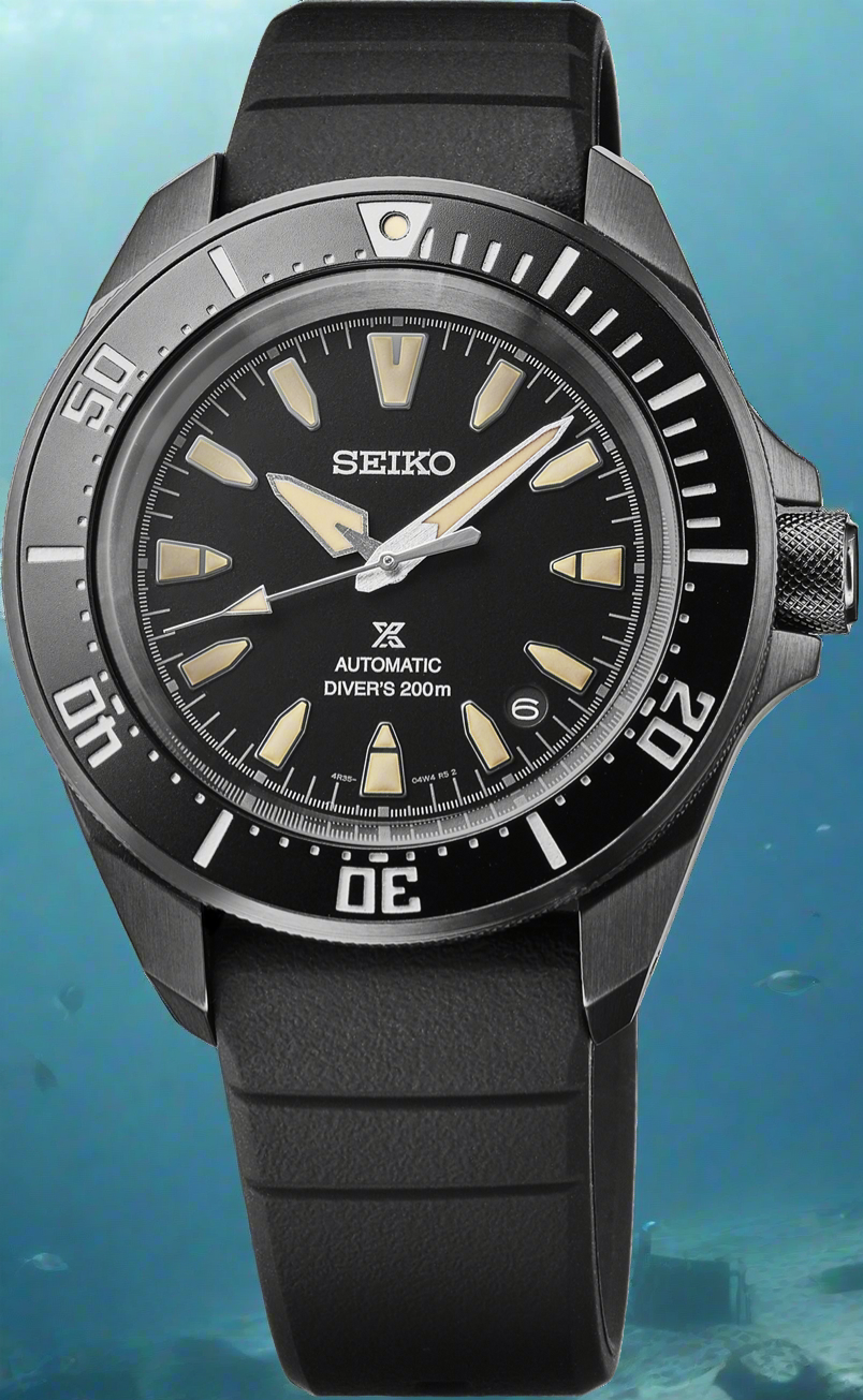 Seiko srpb55 mens black ion prospex automatic dive watch shop