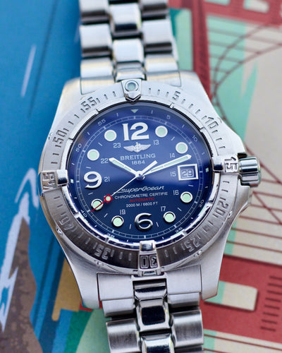Breitlin steel diver watch with blue dial