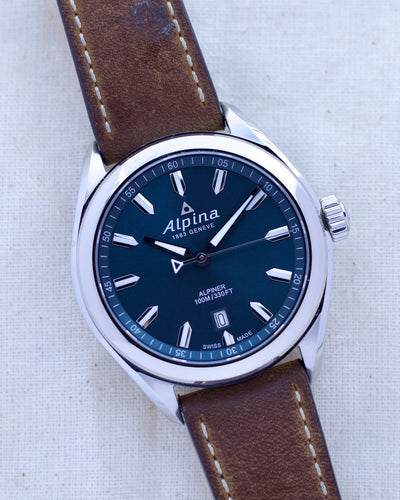 Alpina Steel watch with blue dial