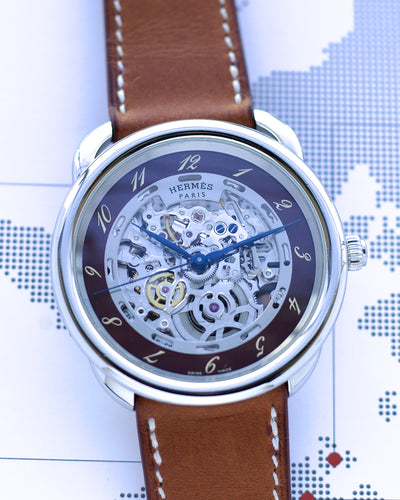 Hermes dress skeletonized watch