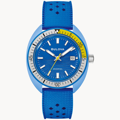 Bulova diver watch on rubber band