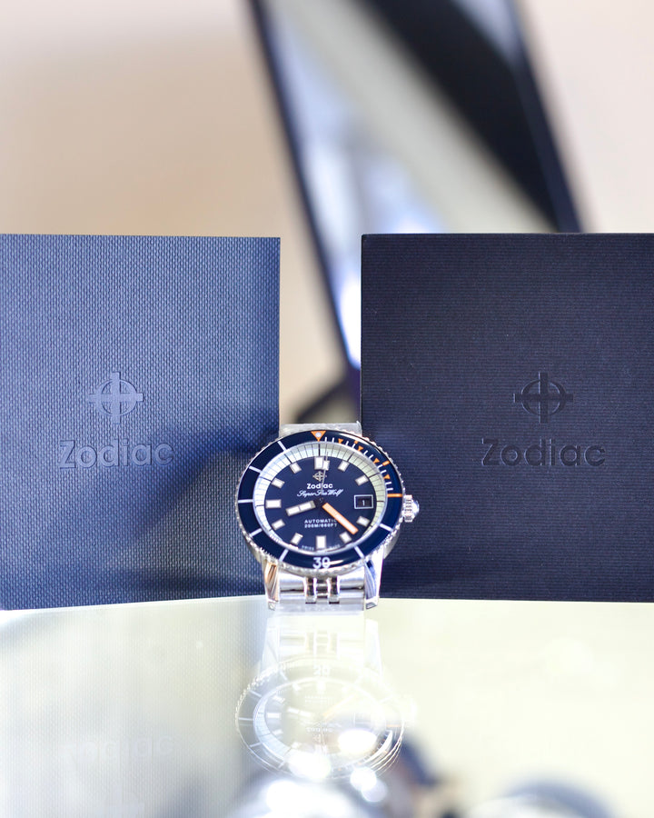 2024 Zodiac Super Sea Wolf Blue & Steel Bracelet ZO9266 40mm