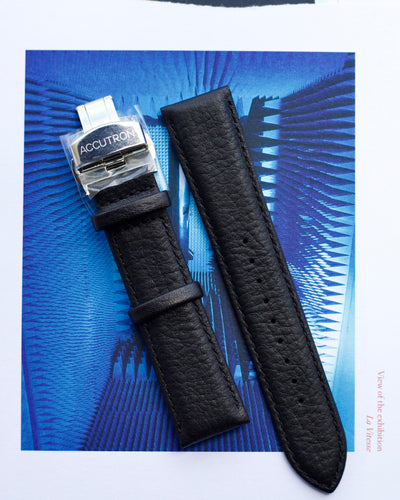 Black leather for Accutron watches