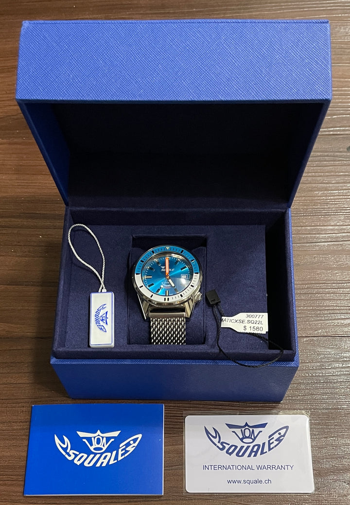 2025 SQUALE 60 ATMOS MATIC Light Blue MATICXSE.ME22 44MM – Mimo's JW