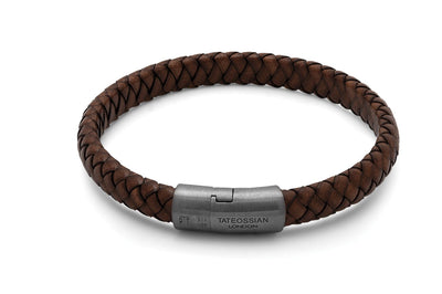 thick brown leather bracelet