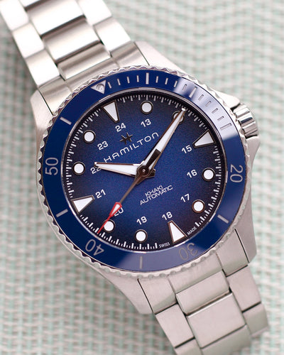 Hamilton steel watch with Blue dial