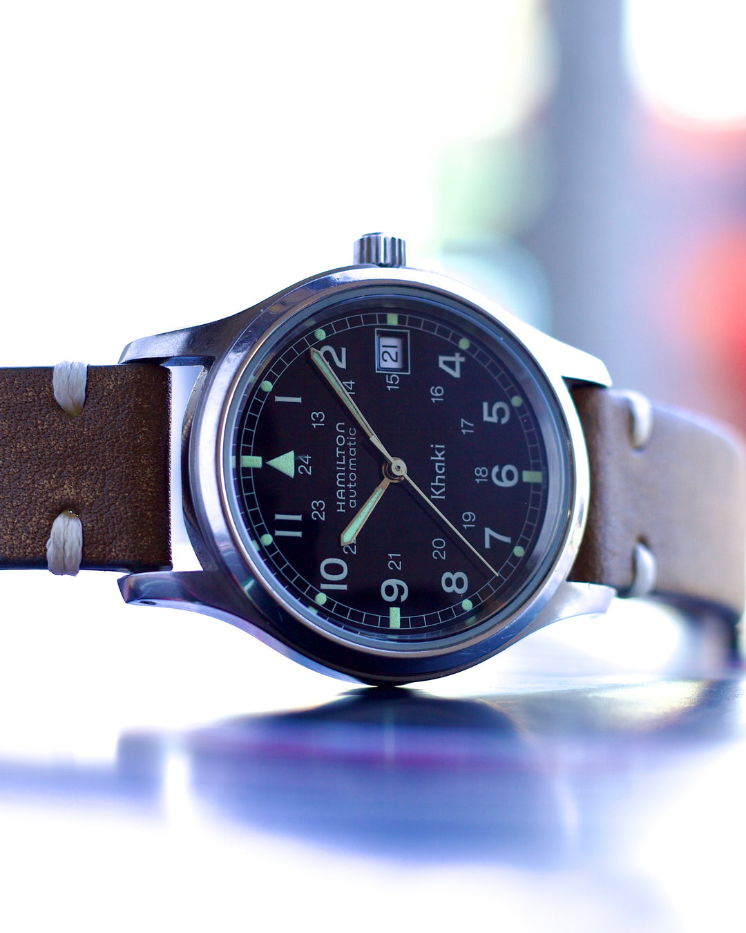【精度良好】Hamilton khaki 9721B ブラック文字盤　ボーイズ 1990's Hamilton Khaki Field 9721B Black Dial Date Automatic 36mm