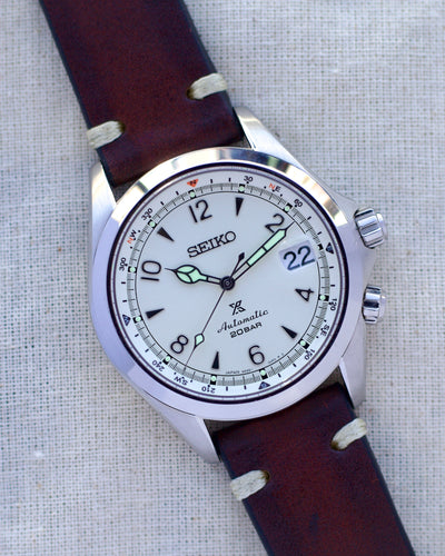 Seiko Steel watch on brown leather