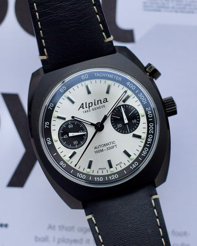 Alpina chrono watch black and silver 