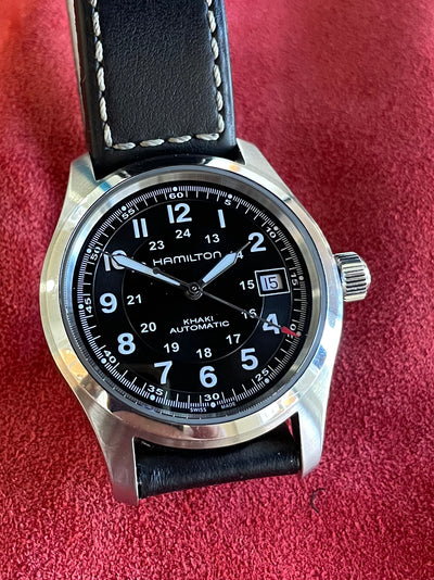 Hamilton watch on leather band