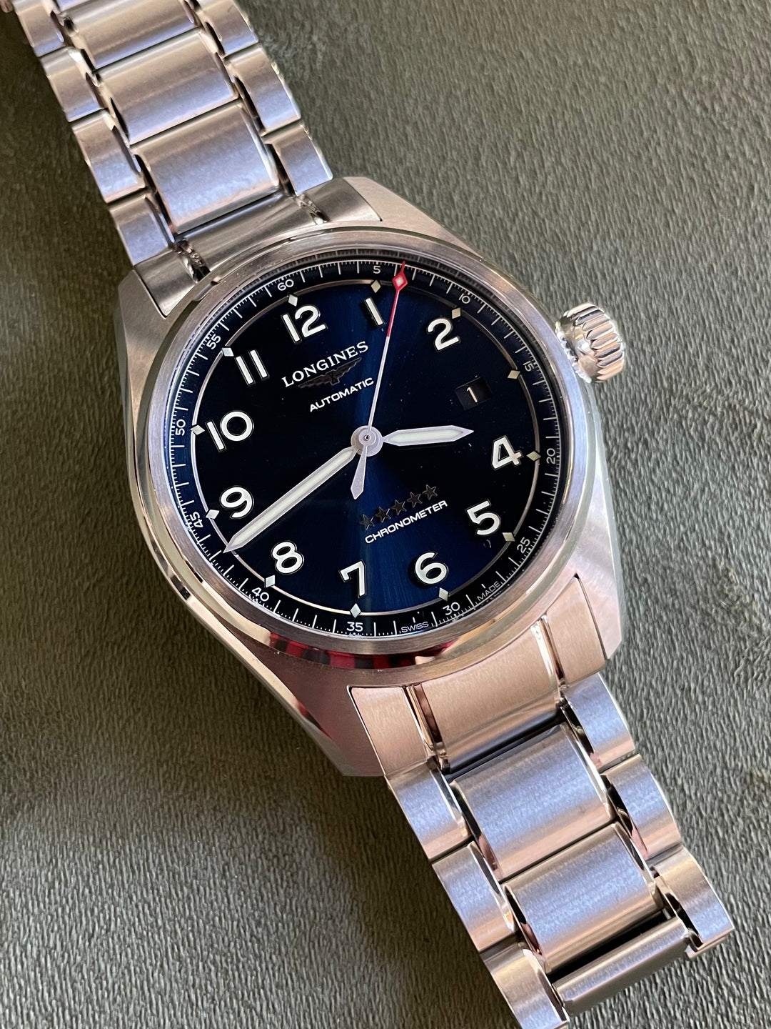 40mm Longines New Spirit Longines Spirit Automatic Watch Green