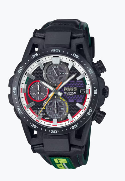 Casi chronograph watch with multi color display