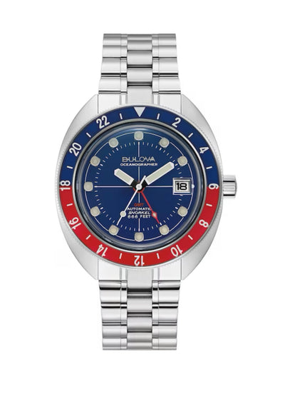 bulova watch with steel bracelet multi color display 
