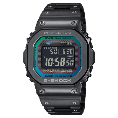 G shock watch all black with multi color insert