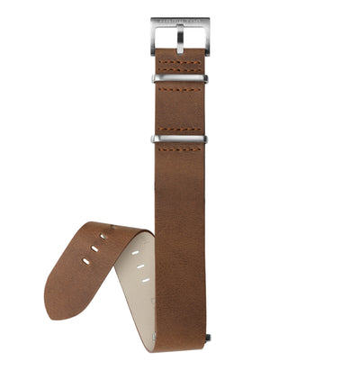 hamilton brown leather strap with steel hardware
