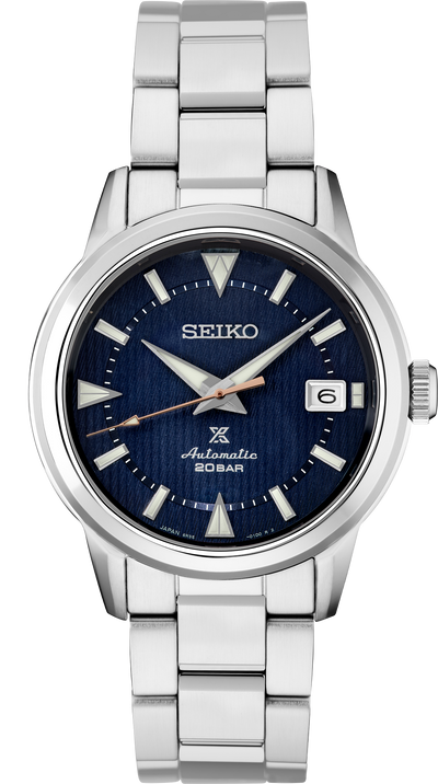 Seiko steel watch on Blue Dial and steel bracelet