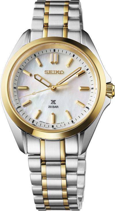 Seiko 2 tone ladies sport watch