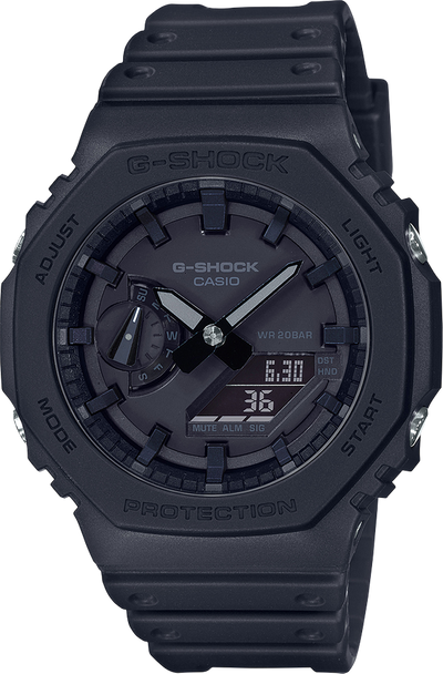 all black rubber wrist watch with black dial