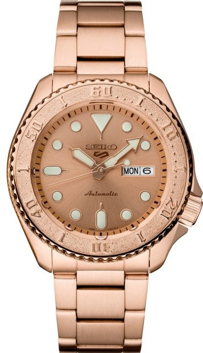 Pink Gold plated  wrist watch pink dial on pink bracelet 
