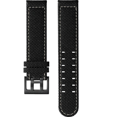 black nylon wristwatch strap with pin buckle