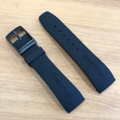 black silicon wrist watch strap