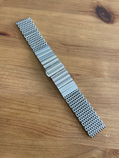 steel wristwatch band in mesh style